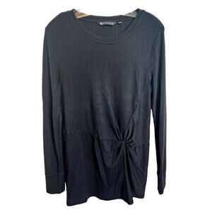 Athleta Nirvana Twist Front Sweatshirt, Black, Small